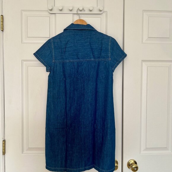 J Crew Factory Lace-up Denim Mini Dress - Picture 4 of 8